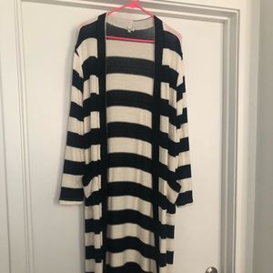 Navy and white striped Splendid cardigan
